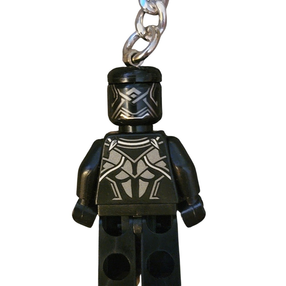 LEGO Black Panther Keychain Marvel Studios Unisex OS Black New 854189 T'Challa - Picture 4 of 6